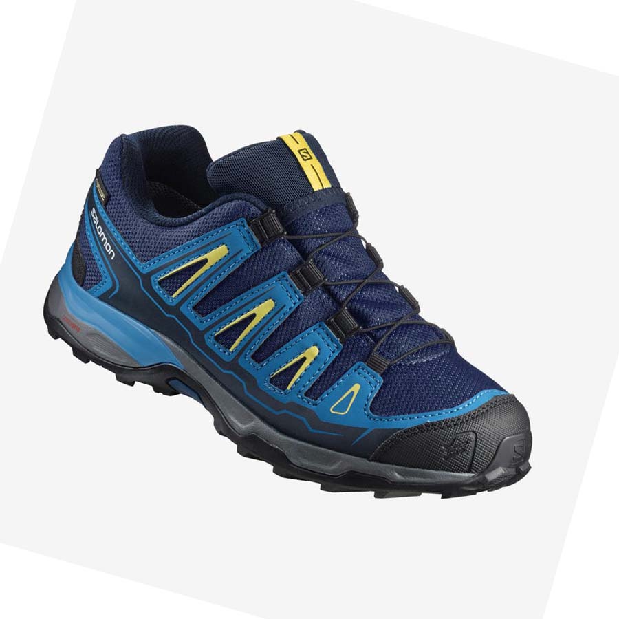 Salomon X-ULTRA MID GORE-TEX Çocuk Yürüyüş Ayakkabısı Mavi | TR 2036BEX